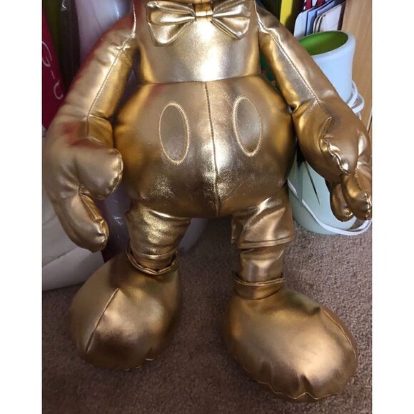 Mickey Mouse 90th Anniversary Gold Coll. BOTH Large and Small Plush NWT - Picture 9 of 12